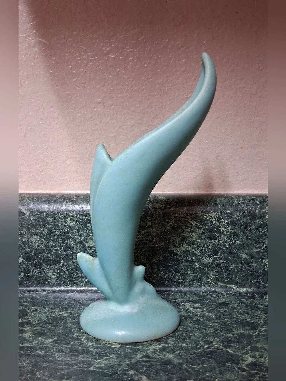 Vintage Van Briggle Pottery Bird Of Paradise Vase Turquoise